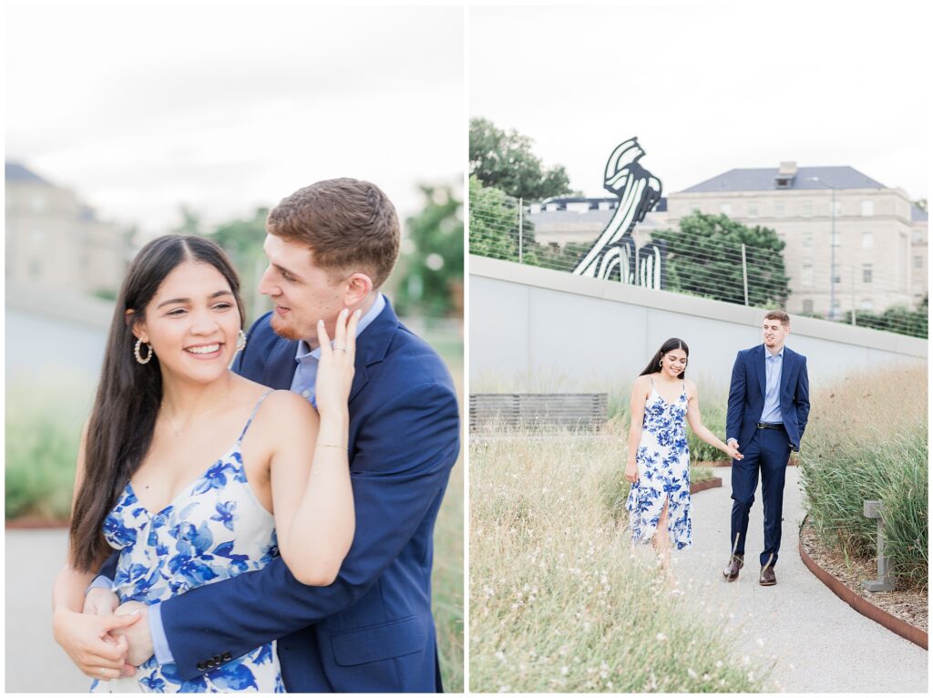 Engagement session at the REACH Gardens at Kennedy Center in Washington DC