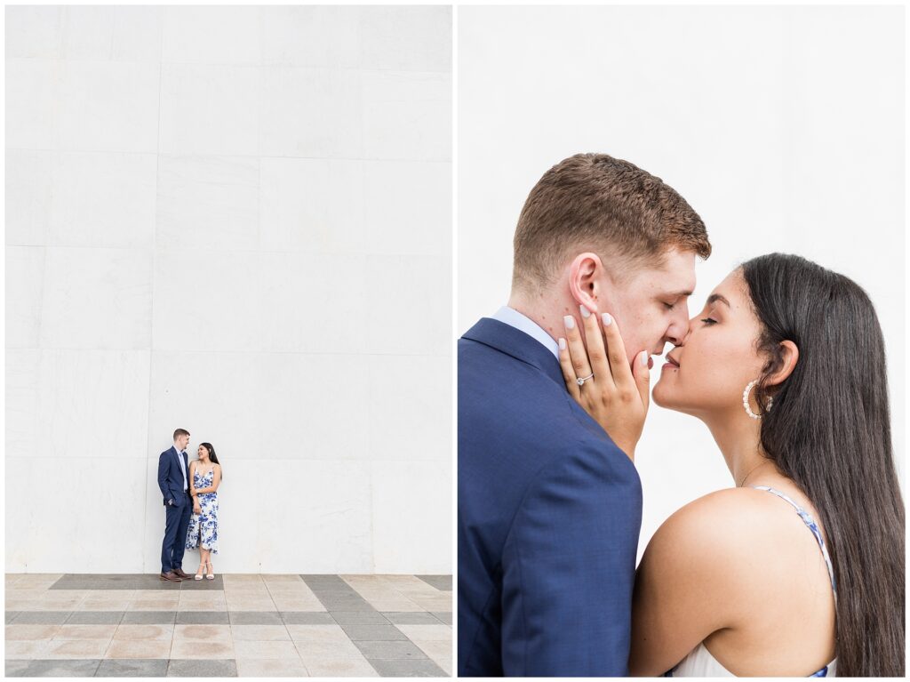 What to wear for formal engagement session at Kennedy Center in Washington DC