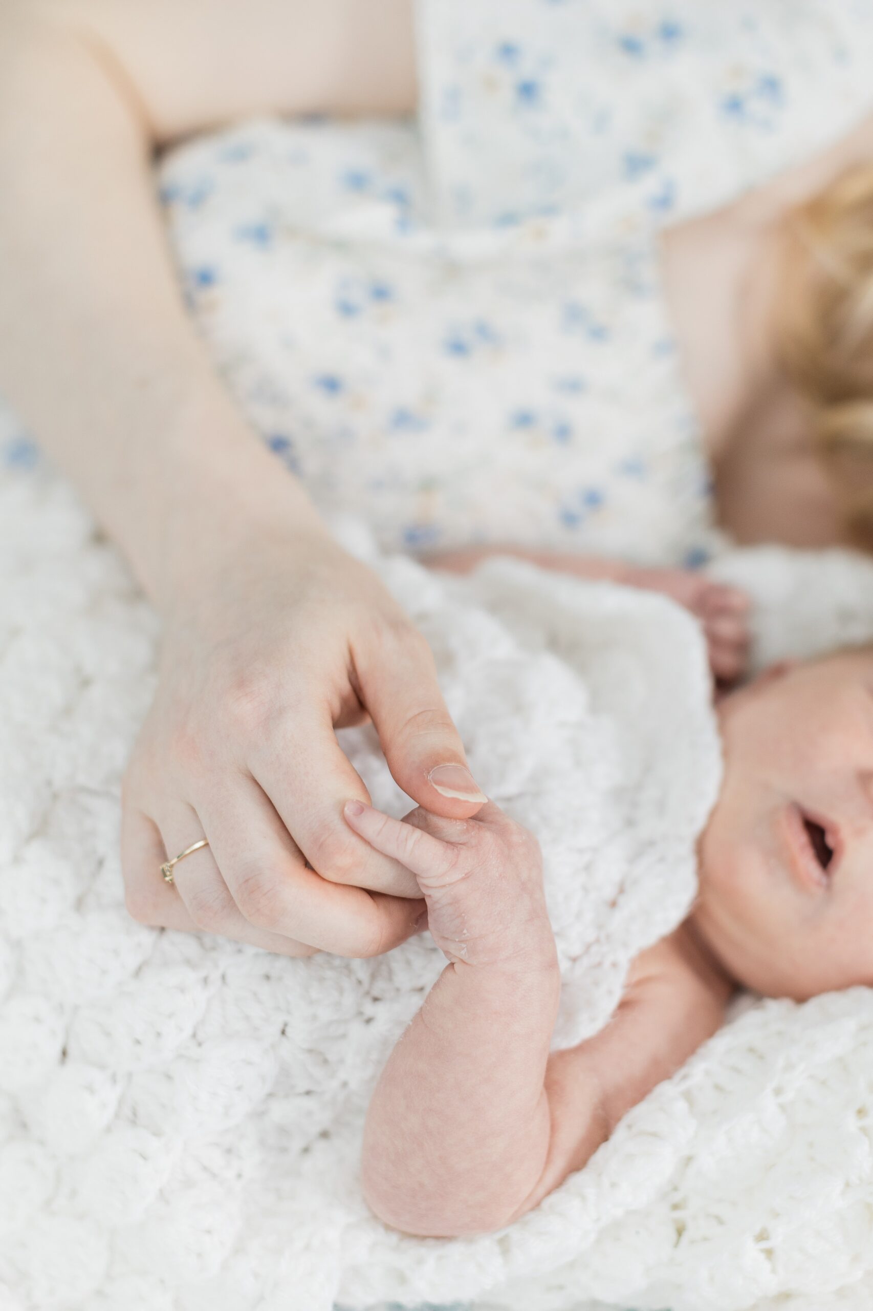 In-home newborn session with family in Alexandria Virginia