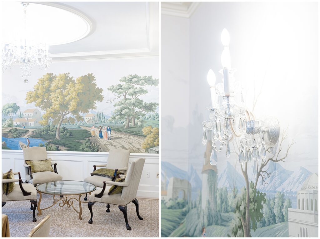 Concorde Room at the Hay-Adams wedding venue in Washington DC arranged for an intimate gathering with circular seating