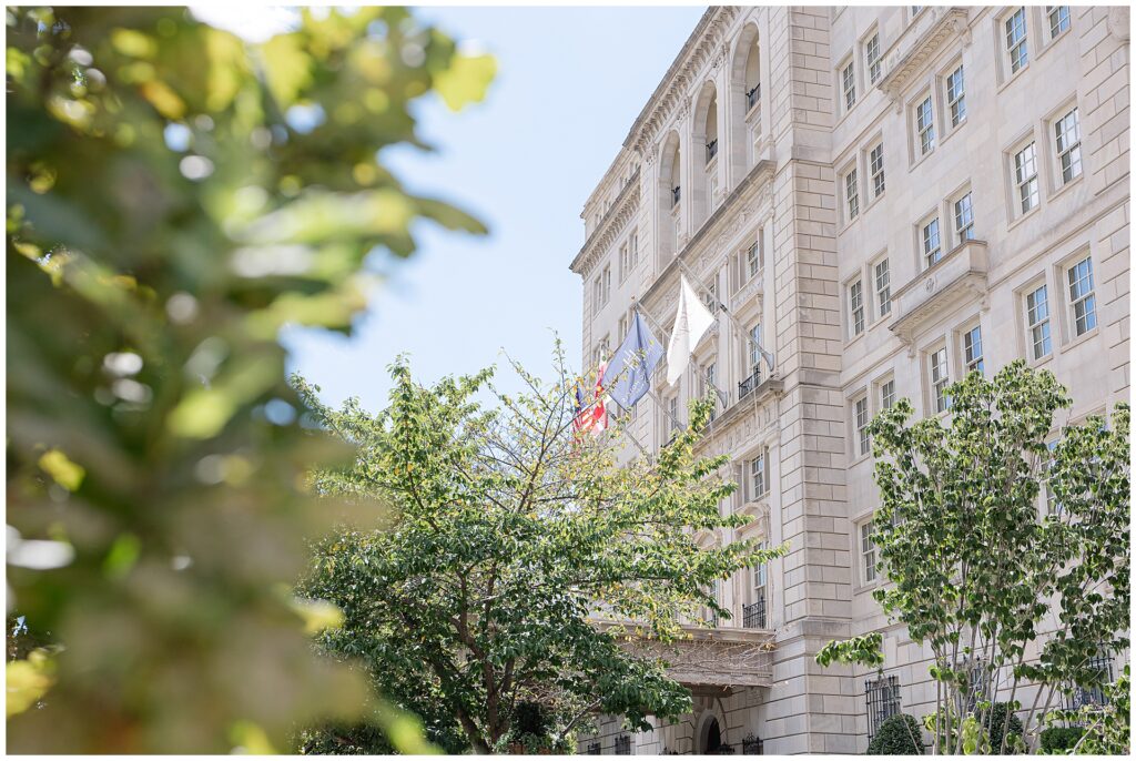 European-inspired exterior of the Hay-Adams, a top-tier wedding venue in Washington DC featured in this wedding venue guide