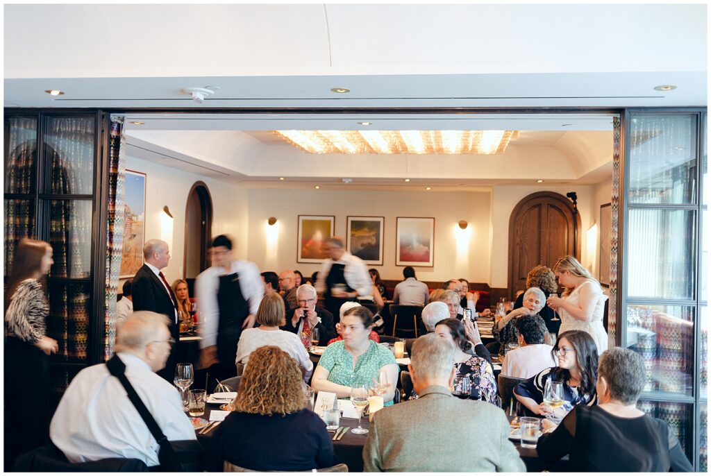 Blurry reception photo at L’Ardente in Washington DC